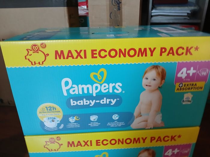 Lot 2 cartons couches pamoers maxi pack T4 plus - photo numéro 2