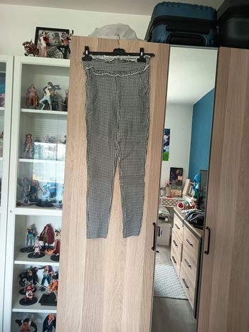Pantalon pied de poule noir et blanc shein - Taille S 36
