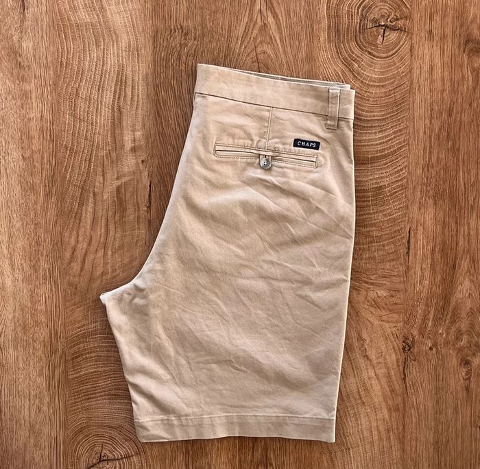 Short chino beige CHAPS pour homme, taille W 33 (42 taille française) - photo numéro 2