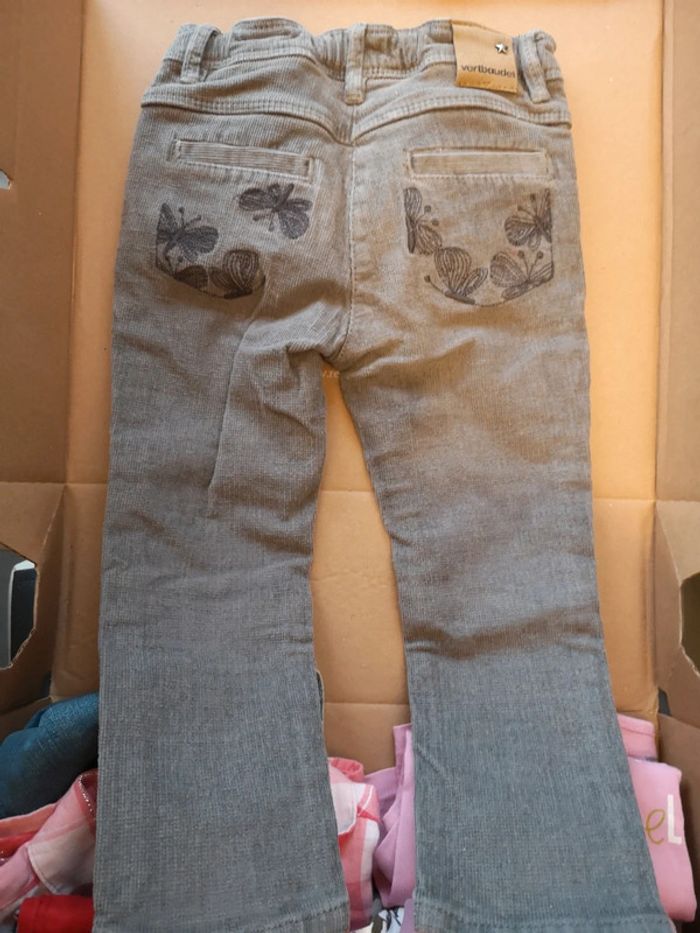 Pantalon velours côtelé gris 2 ans - photo numéro 3