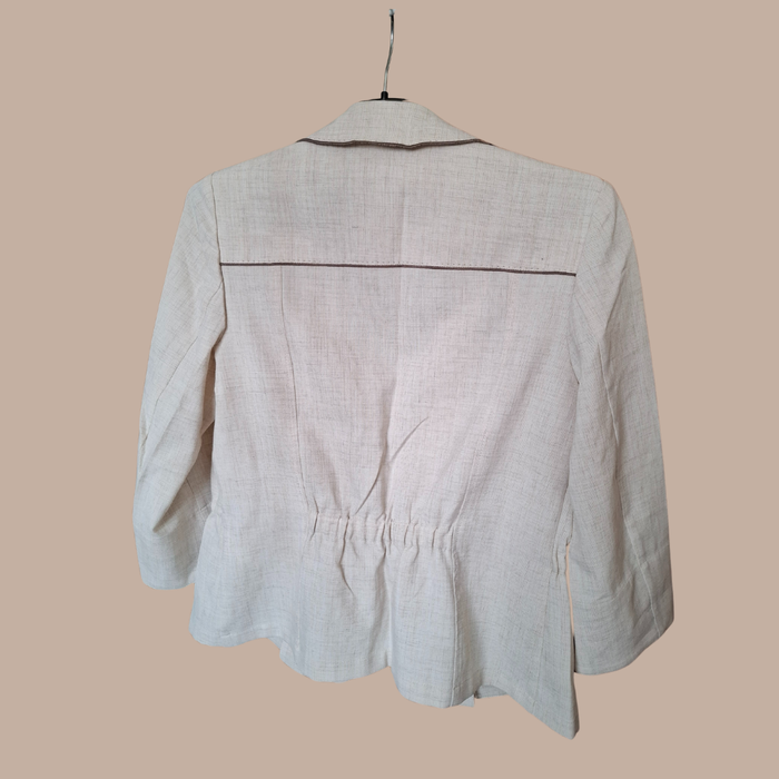 Tailleur pantacourt beige - photo numéro 4