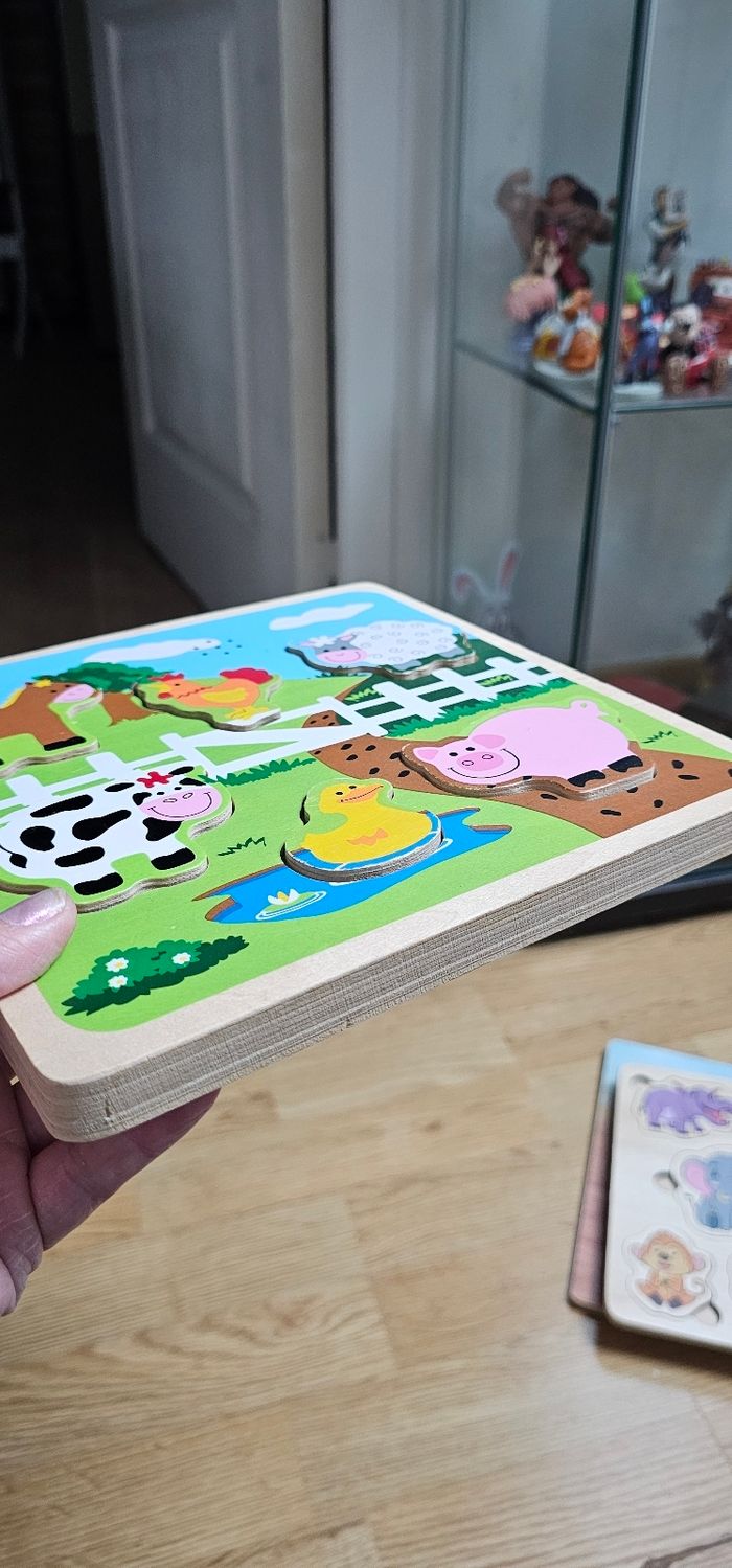Puzzle bois + son pour enfant , animaux de la ferme - photo numéro 7