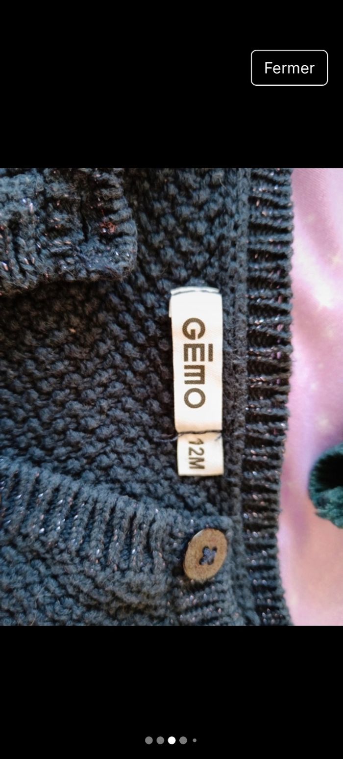 Lot de 2 gilets fins, 12 mois - photo numéro 3