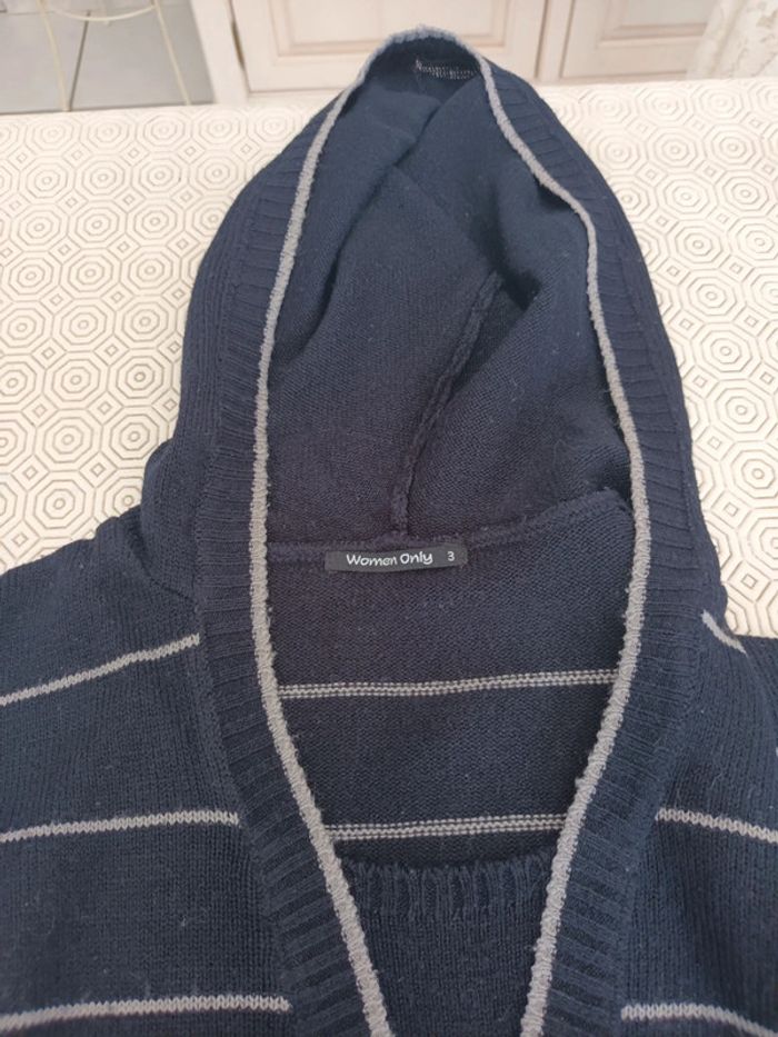 Pull Taille M à capuche bleu - photo numéro 2