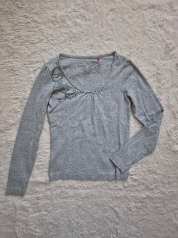 T shirt manches longues gris