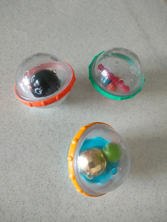 Lot 3 balles de bain qui flottent jouet de bain puériculture - photo numéro 2