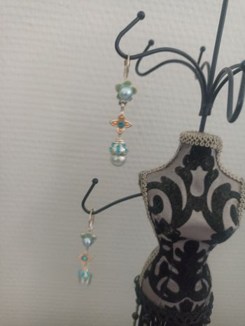 Boucles d'oreilles en perles fantaisie 