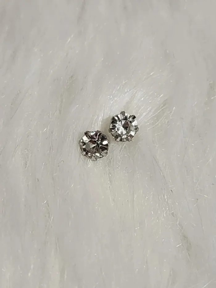 💎Boucles d'oreilles Pierre zirconium Blanches 💎