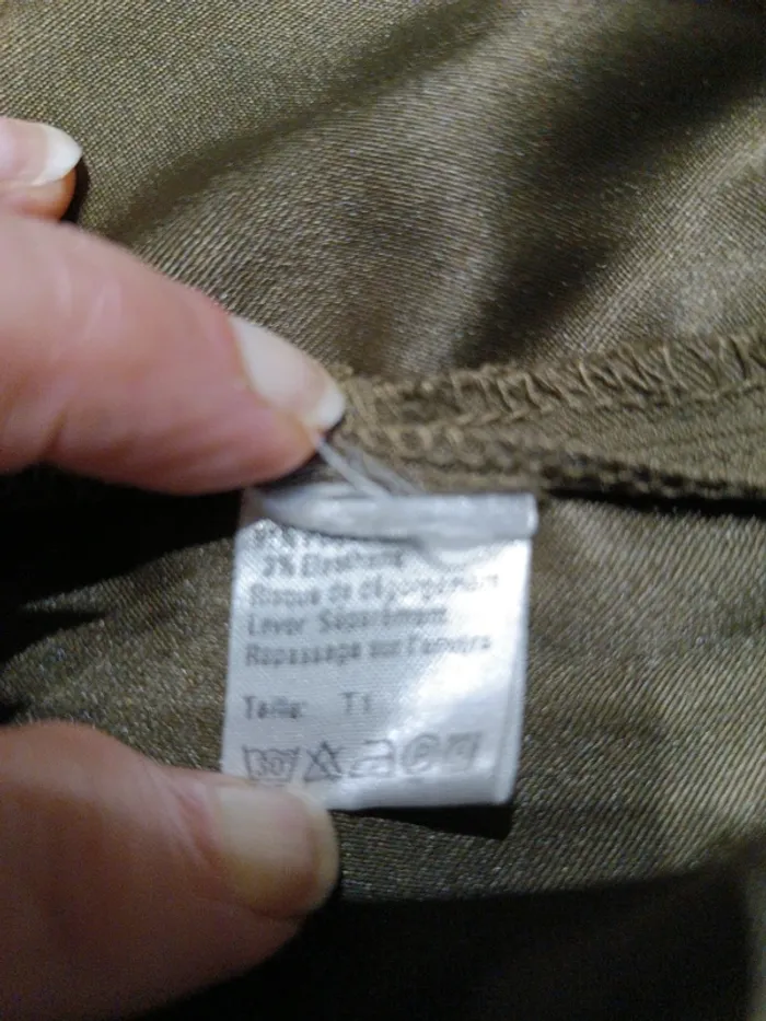 Veste Surchemise suédine kaki Mim 36-S - photo numéro 6