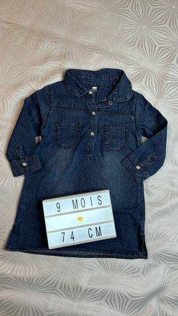 Robe / Tunique en jean fille 9 mois - 74 cm