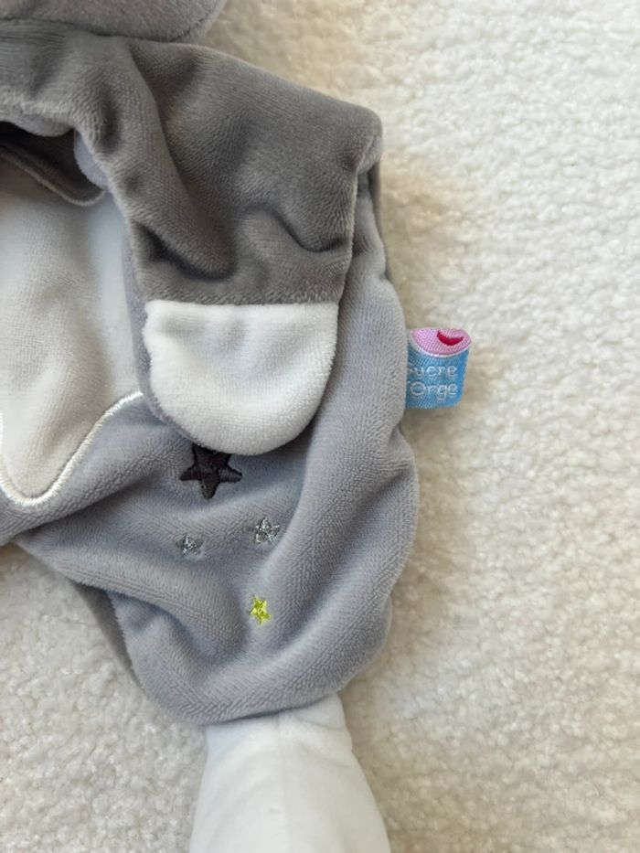 Doudou plat ours gris sucre d’orge - photo numéro 2