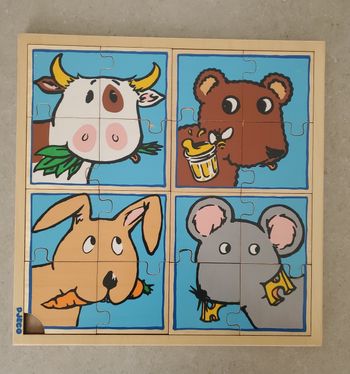 Puzzle en bois animaux