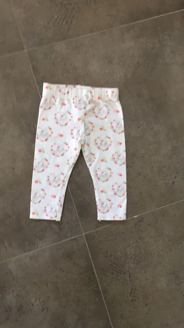 Caleçon legging Disney 9 mois lapin fleurs
