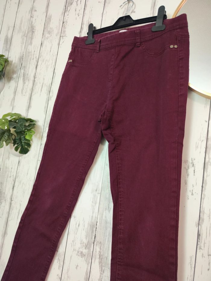 Pantalon bordeaux U collection femme 40 - photo numéro 3