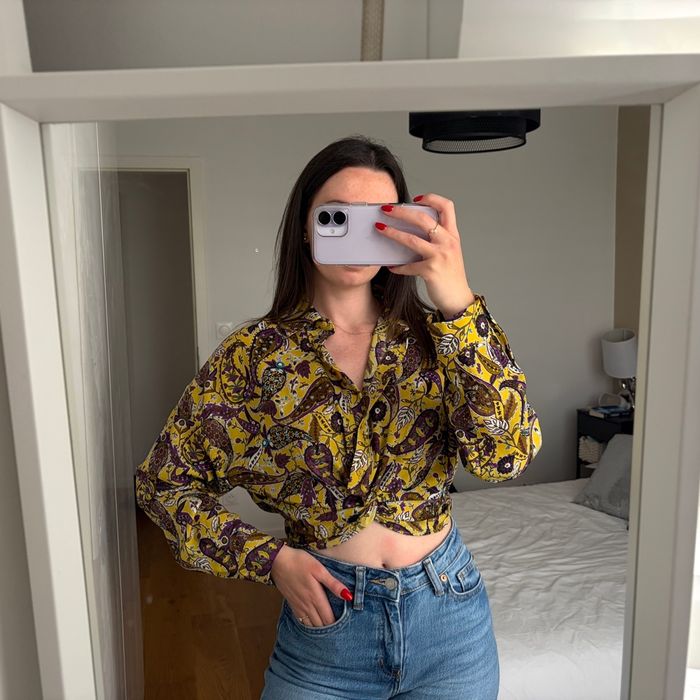Chemise colorée à motifs Paisley Zara - photo numéro 1