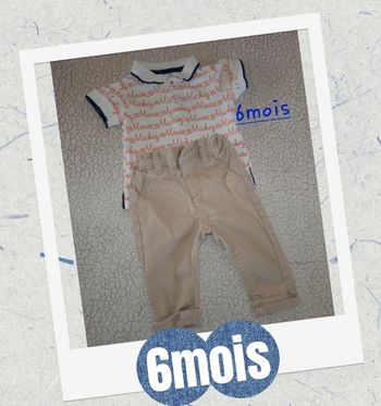 Pantalon et polo 6mois (kiabi/disney baby)