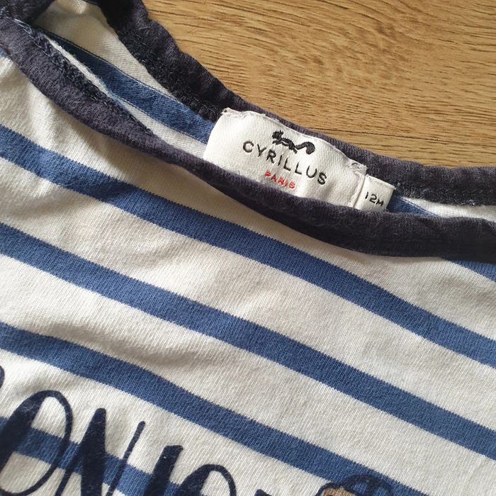 💚 Ensemble tee-shirt ML bas de jogging 12 mois Cyrillus/Tex #emyfleury_12moisgarçon - photo numéro 2