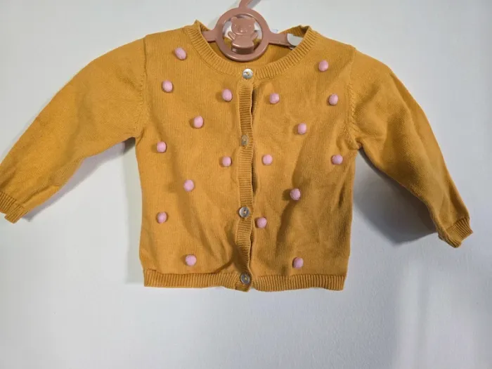 Lot sous pull + gilet bébé fille - 6 mois - photo numéro 2