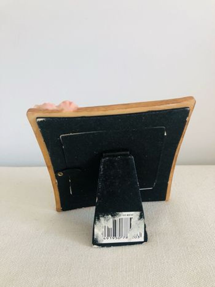 Petit cadre fleurs rose photo en forme de coeur - photo numéro 2