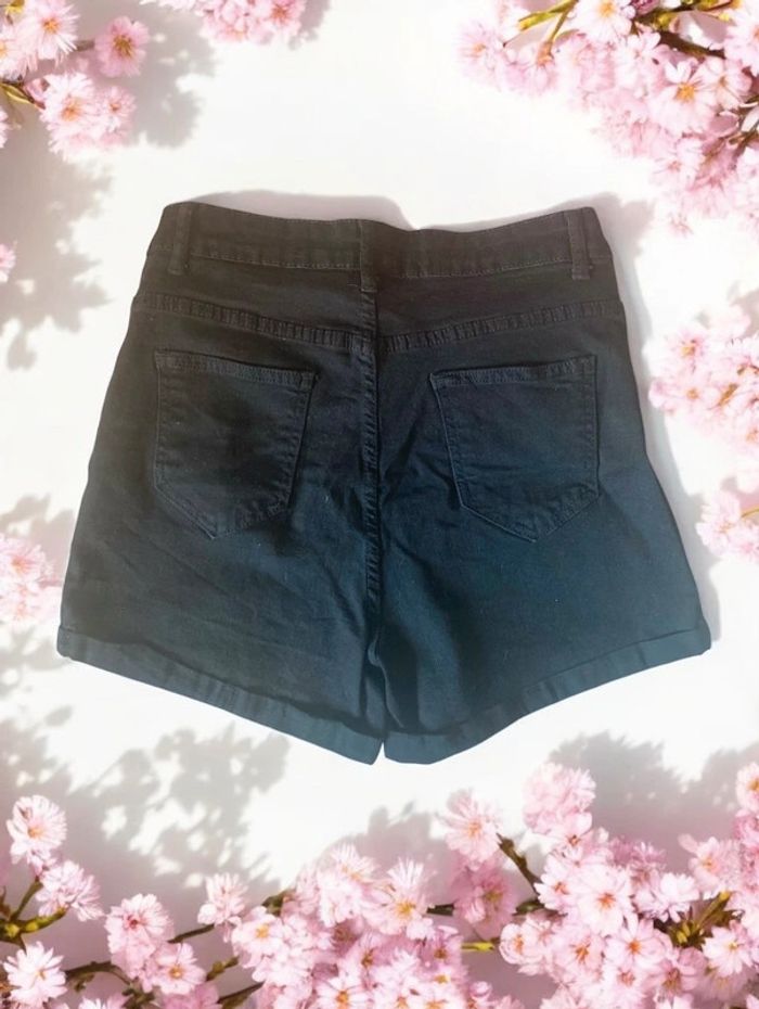 🎀 Short en jean noir taille haute femme taille M🎀 - photo numéro 2