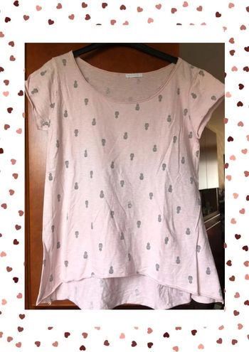T-shirt rose ananas 38/40 Made in Italy