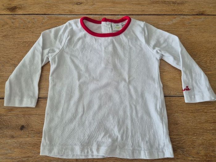 Tshirt blanc rouge 6 mois disney