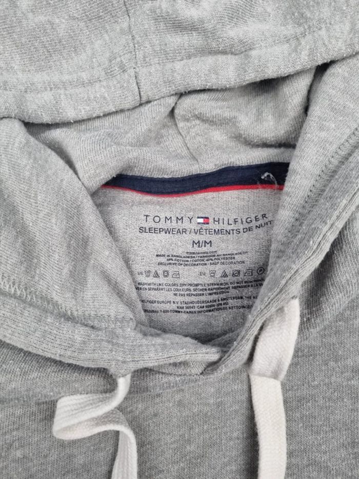 Sweat à capuche Tommy Hilfiger gris – Taille M Femme (mesures en photos) - photo numéro 5