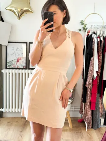 Robe Sézane Ombeline rose pale taille 36