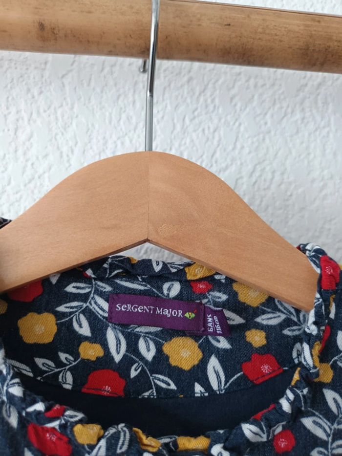 Jolie blouse chemise fleurie Liberty Sergent Major 6 ans - photo numéro 2