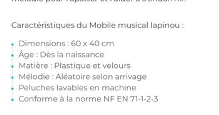 Mobile musical lapinou - photo numéro 2