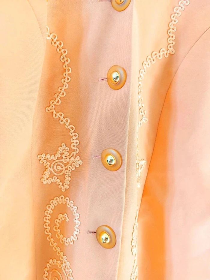 magnifique chemise manches courtes, couleur orange saumon vintage - photo numéro 5