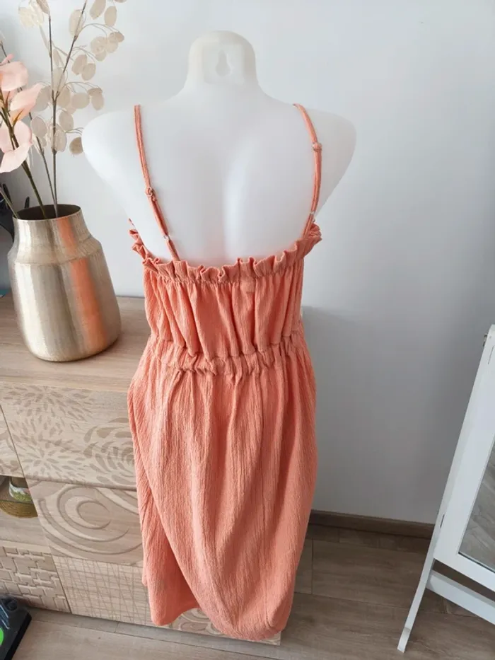 Robe corail crêpe H&M - photo numéro 3