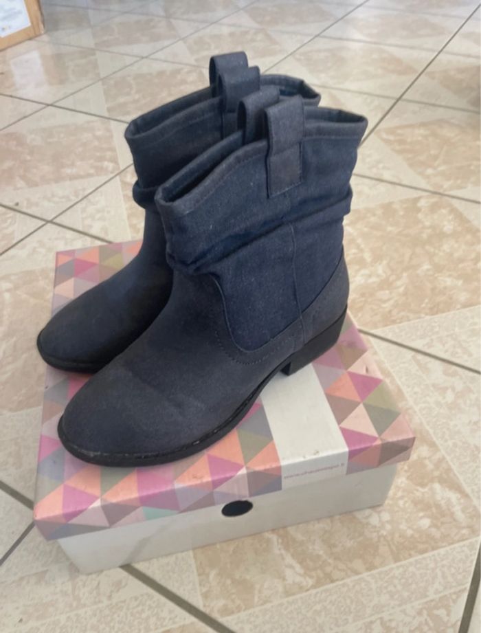 Bottines bleu jeans taille 36