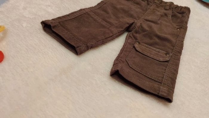 Pantalon velours côtelé marron T. 6 mois Tape À L'Oeil 💮 55% Polyester 45% Coton - photo numéro 3