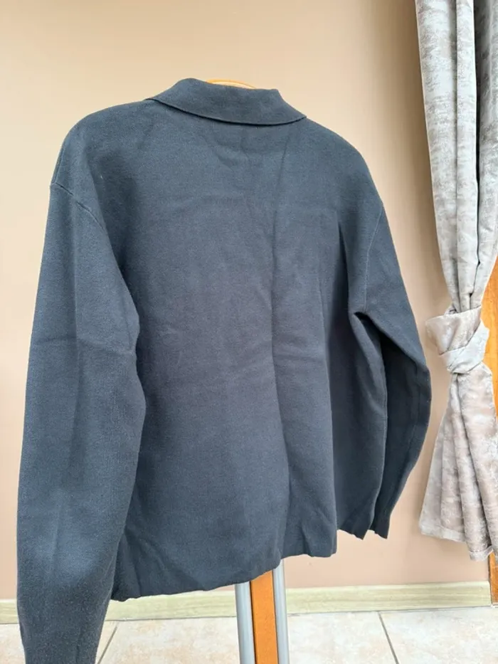 sweat à col Zara gris