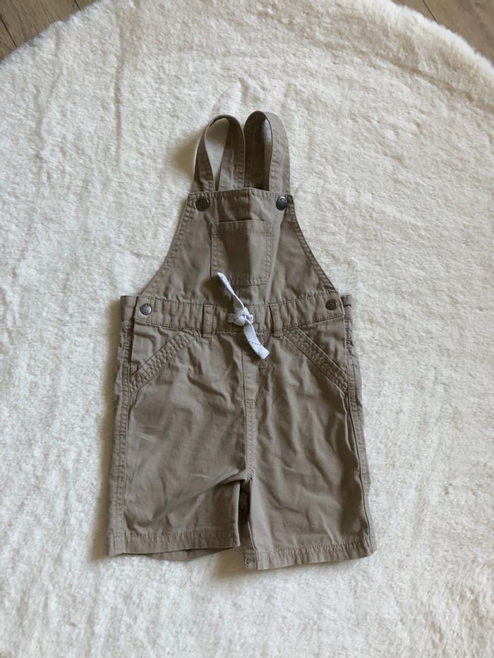 Salopette short beige Kiabi 36 mois