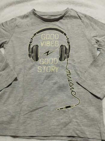 T-shirt manches longues gris 5 ans