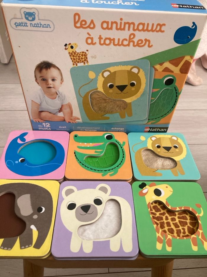 Jeu les animaux à toucher 12 mois