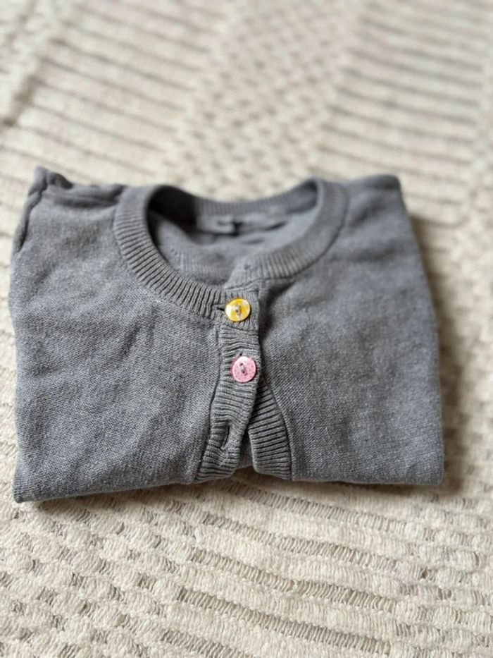 Cardigan fille gris 23 mois - photo numéro 4