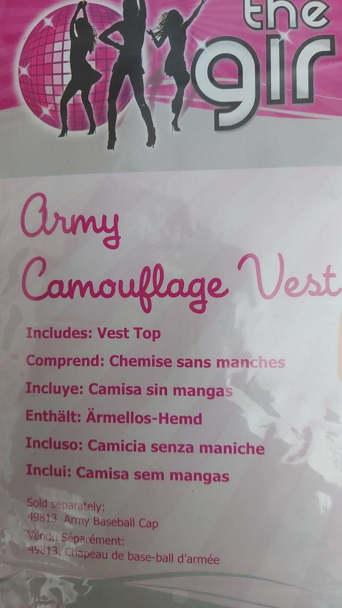 Déguisement débardeur armée - photo numéro 3