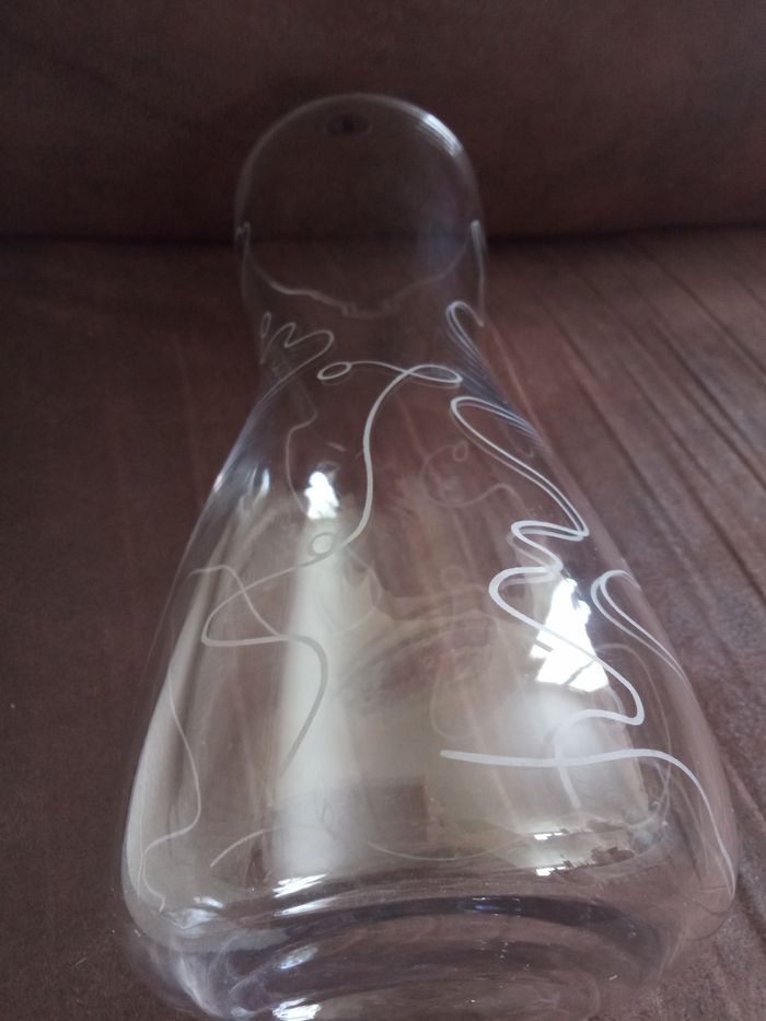 Joli VASE en Verre Transparent design Barbro Wesslander pour gros bouquets - photo numéro 2