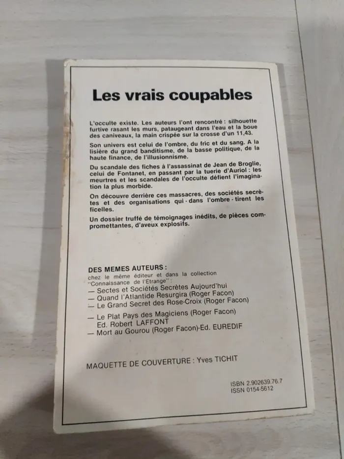Livre grand format les meurtres de l'occulte Parent Façon témoignage sociétés secrètes - photo numéro 6