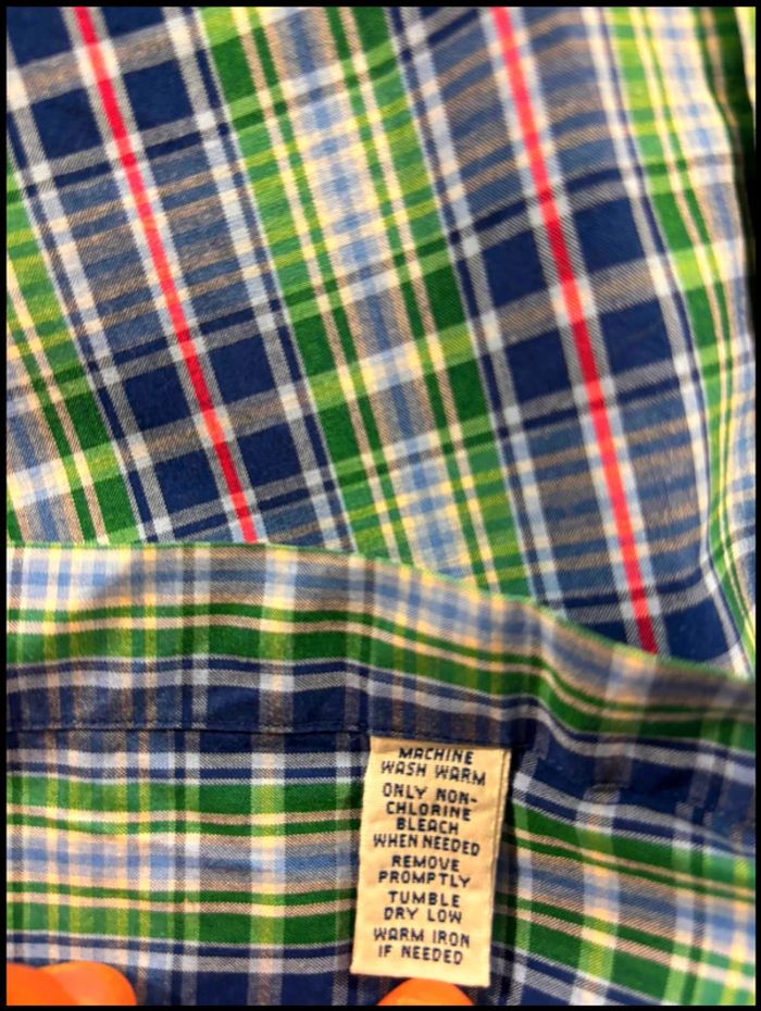 Chemise rayés Verte et violette Ralph Lauren Taille L - photo numéro 5
