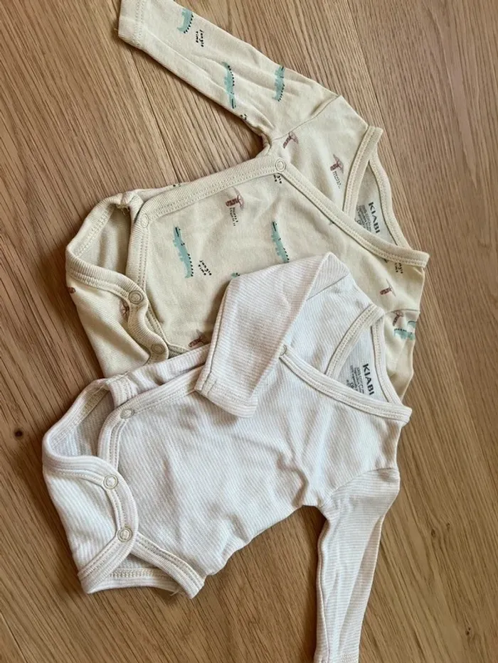 Lot de 2 bodys jaune pale - photo numéro 2