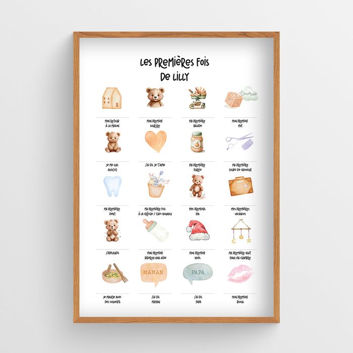 Affiche premières fois bébé – 20 moments importants - photo numéro 2