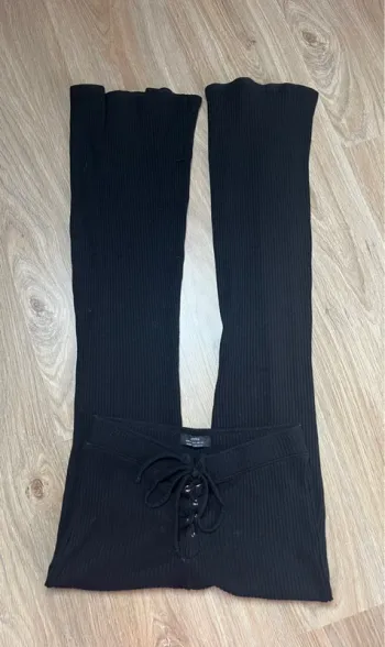 legging noir flare bershka