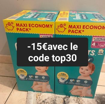 Deux carton couche economy pampers taille 4 plus