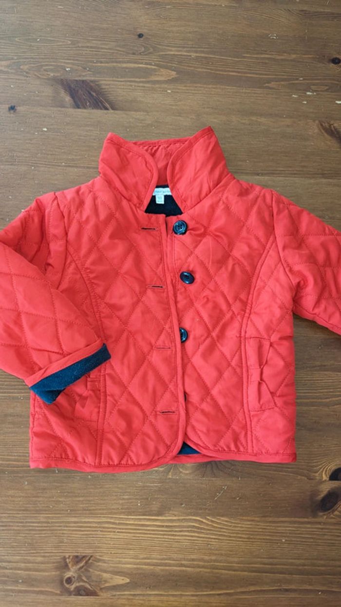 Manteau/Veste de Mi-saison rouge et Marine 18 Mois - photo numéro 2