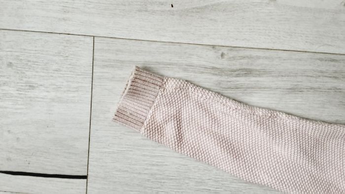 Vêtement fille pull Okaïdi rose blanc et gris 3 ans - photo numéro 2