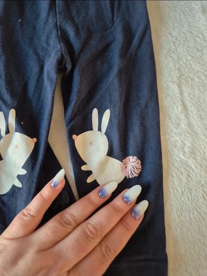 Lot leggings 18 mois marine - photo numéro 2